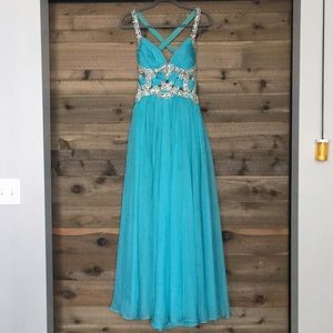 Turquoise prom dress